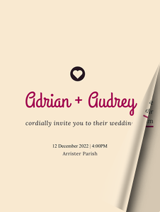 SAMPLE PAGE - INVITATIONS - ADRIAN & AUDREY